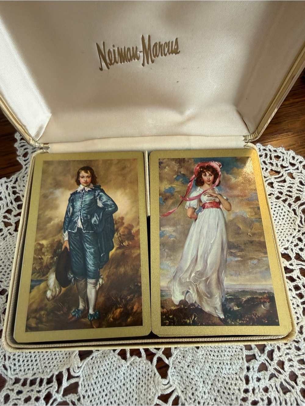 Neiman Marcus Vintage Double Decorative Playing Cards with Pinkie & Blue Boy - Picture 11 of 16